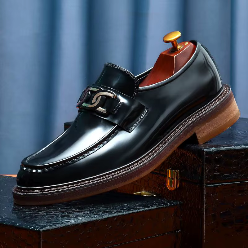 Mocassins en cuir véritable pour hommes, chaussures habillées, nouvelle collection 2024