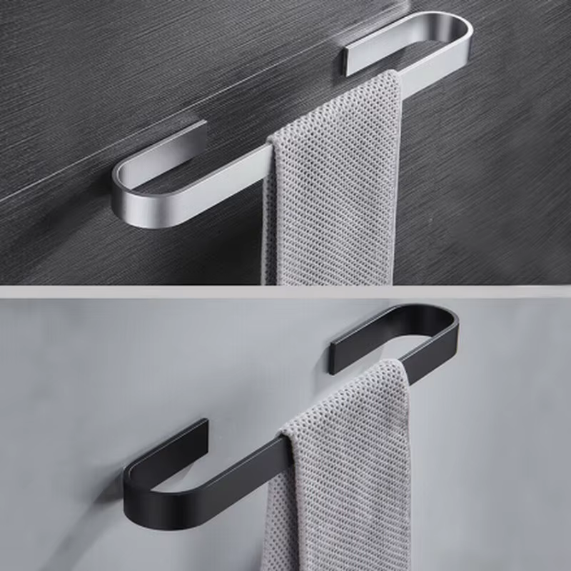 Porte-serviettes porte-serviettes salle de bain porte-serviettes cintre noir argent espace aluminium