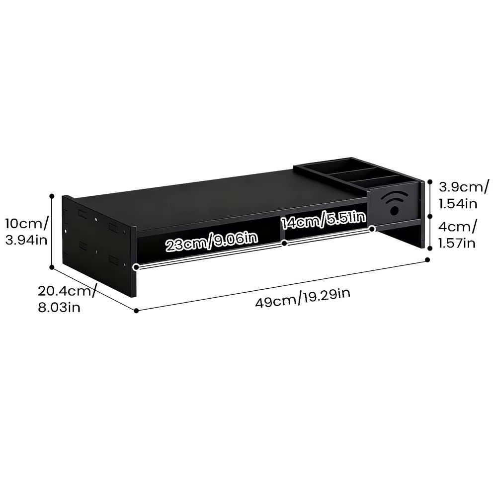 Support de moniteur pour bureau, étagère ergonomique à 2 niveaux, hauteur de 4.3 pouces, organisateu