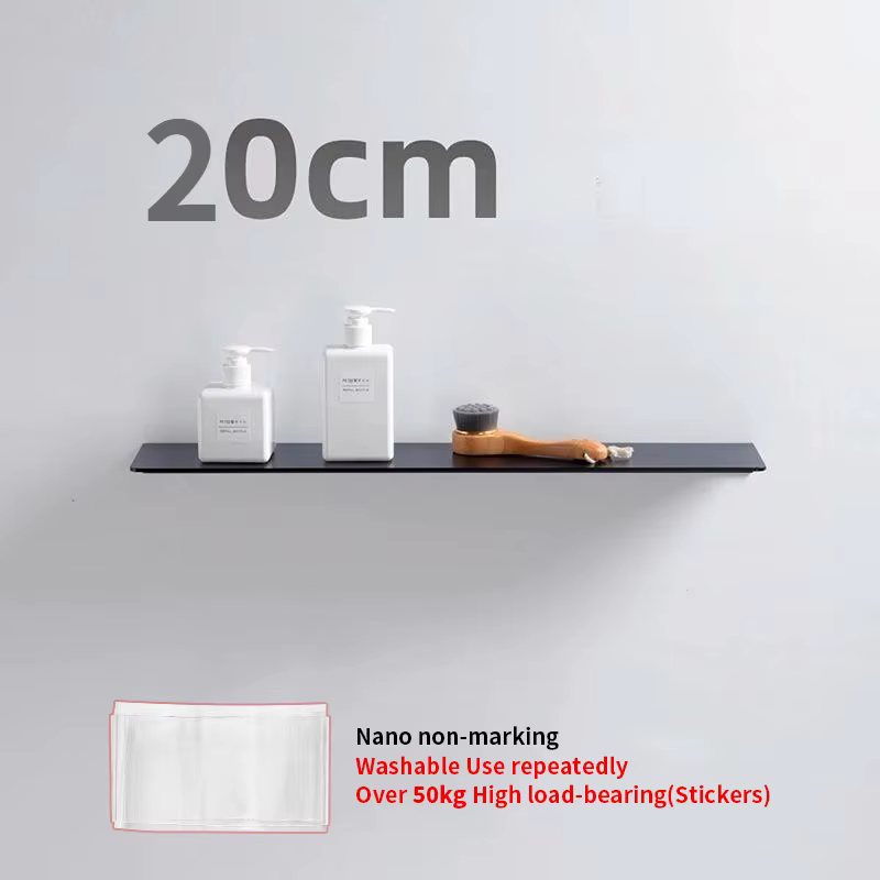 Petite étagère sans perçage, porte-shampooing, mur de salle de bains, étagères blanches flottantes, 