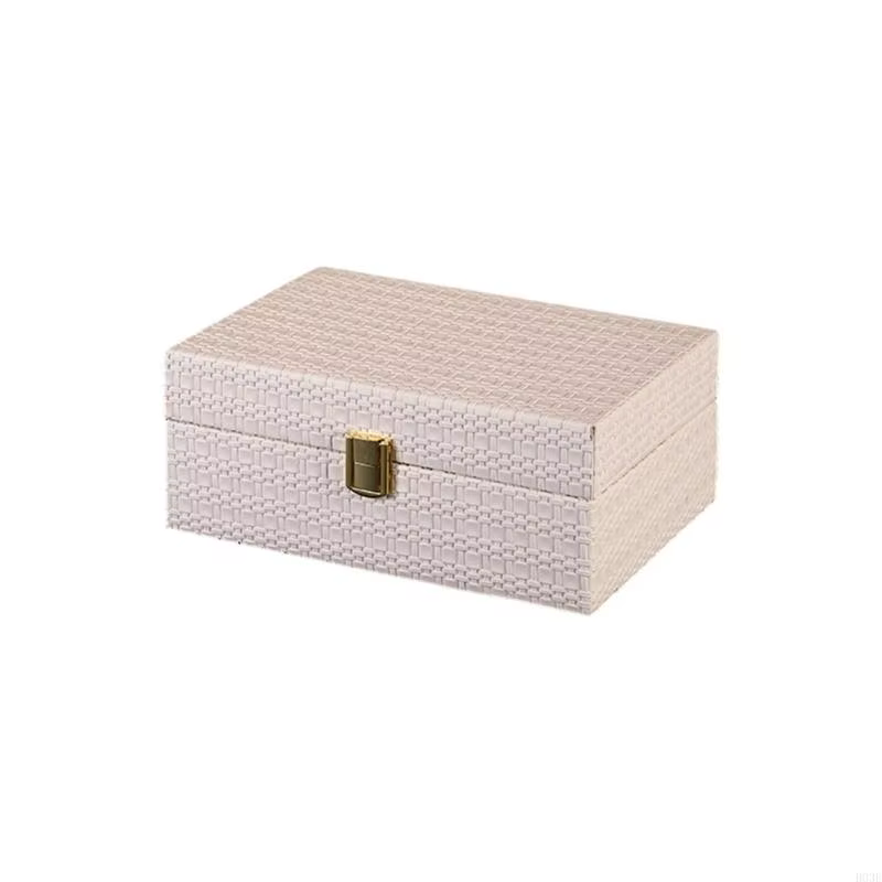 Boîte rangement en élégante avec boucles en métal, pour garde-robe, placard, décoration organisation