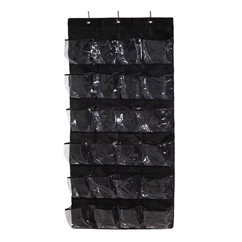 Organisateur de chaussures mural à 24 grilles, support de rangement suspendu au-dessus de la porte, 