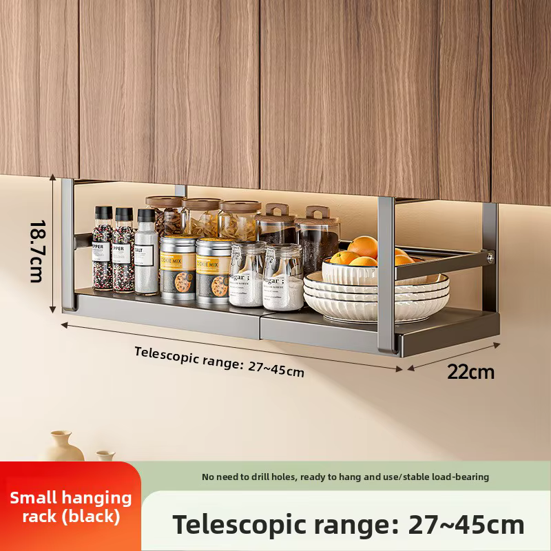 Support suspendu sous armoire de cuisine, organisateur multifonctionnel pour serviettes en papier, f