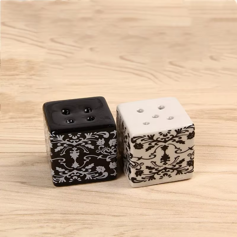Ensemble de bouteilles à épices en céramique, coffret cadeau, une paire de pots d'assaisonnement à d