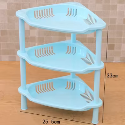HOCorner-Étagère d'angle en plastique, caddie de douche, porte-shampooing, rangement de cuisine T1 c