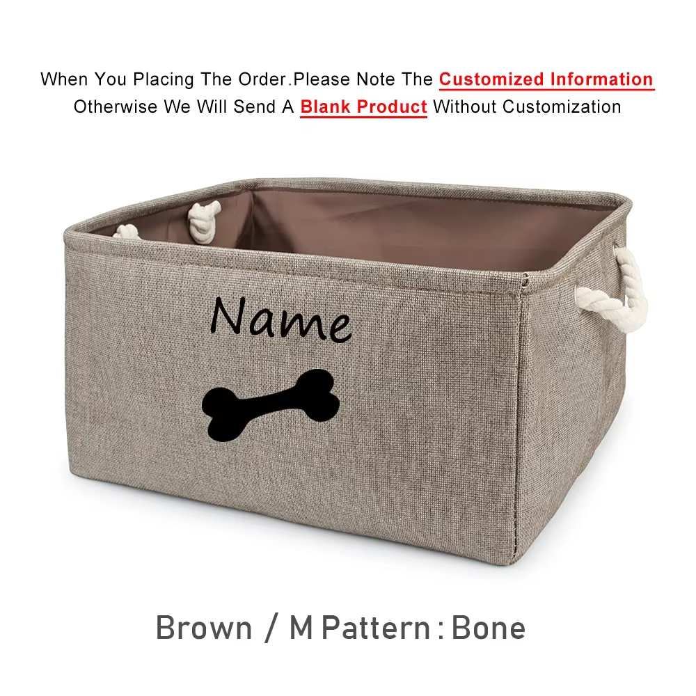 Panier jouets patte de chien boîte de rangement de jouets pour animaux de compagnie personnalisée po