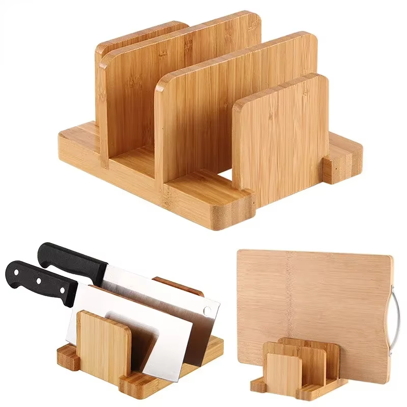 Planche à découper en bambou créative multifonctionnelle, stockage de pot T1, support de légumes, fo