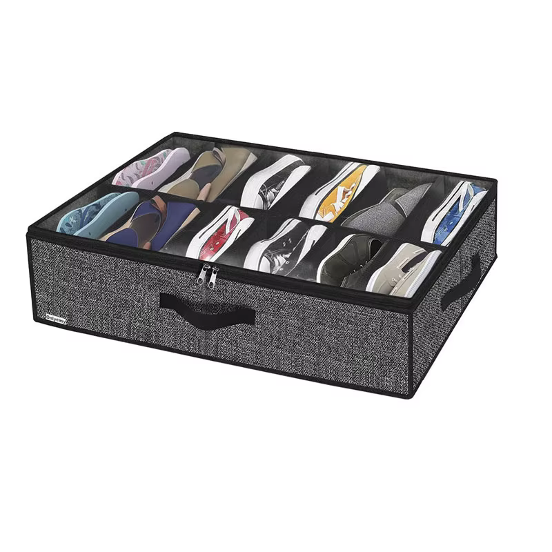 Organisateur de rangement de chaussures sous le lit, pour placard, convient aux conteneurs de chauss
