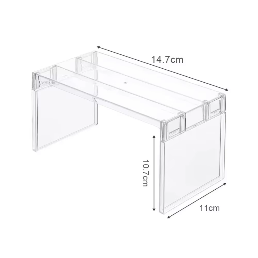 Étagère de rangement transparente pour réfrigérateur, gain de place, épaissie, séparateur de rangeme