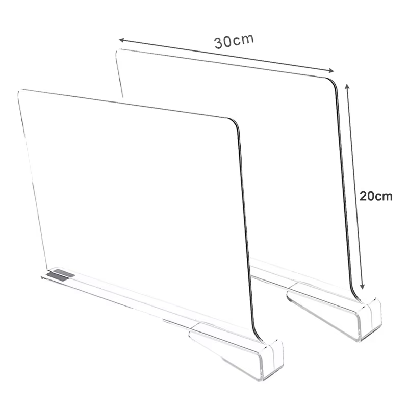 Étagère de placard transparente, 8/6/4/2 pièces, pour organisateur de garde-robe, séparateur de tiss