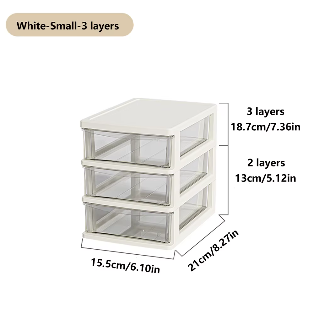 Boîte de rangement de bureau transparente avec tiroir, organisateur de Table surélevé, armoire de ra