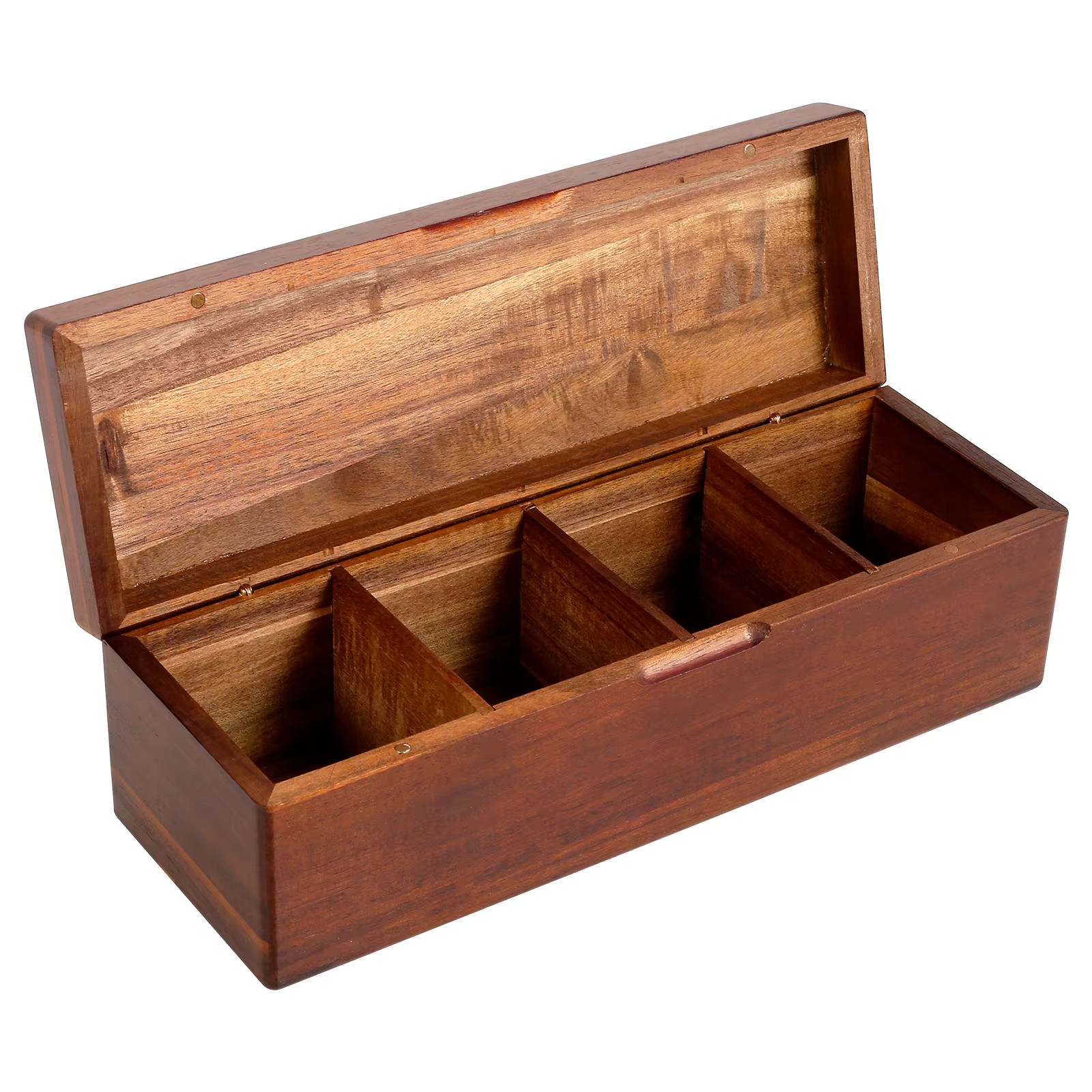 Boîte de rangement de sachets de thé en bois avec 4/8 compartiments, caddie de rangement de paquets