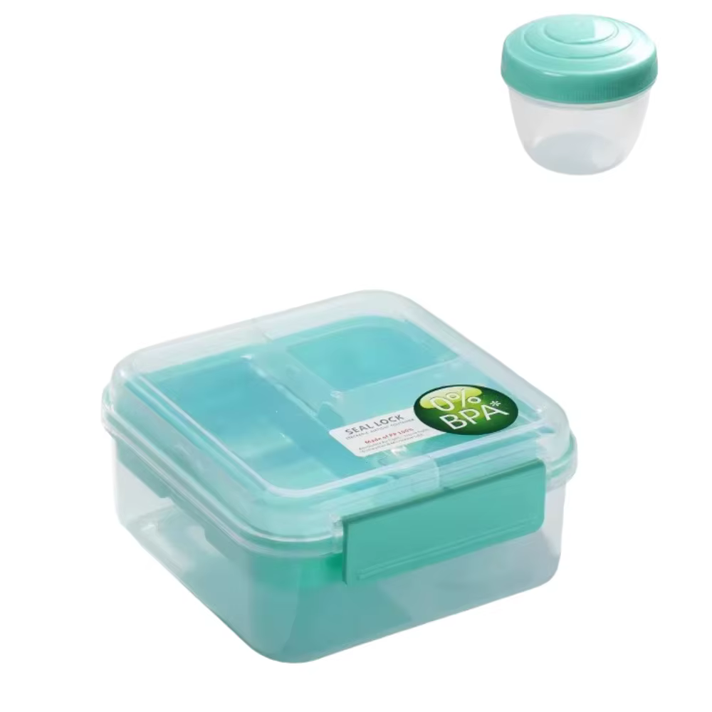 Boîte à déjeuner divisée Portable, 1 pièce, récipient de fruits pour salade de pique-nique, boîte de