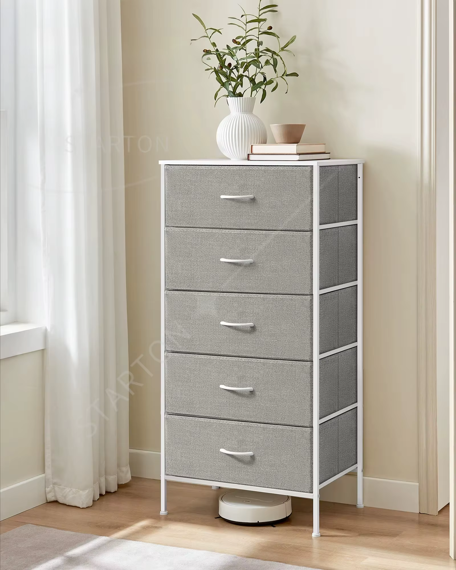 Unité de rangement personnalisable, commode bon marché, 5 tiroirs en tissu, tour de rangement, commo