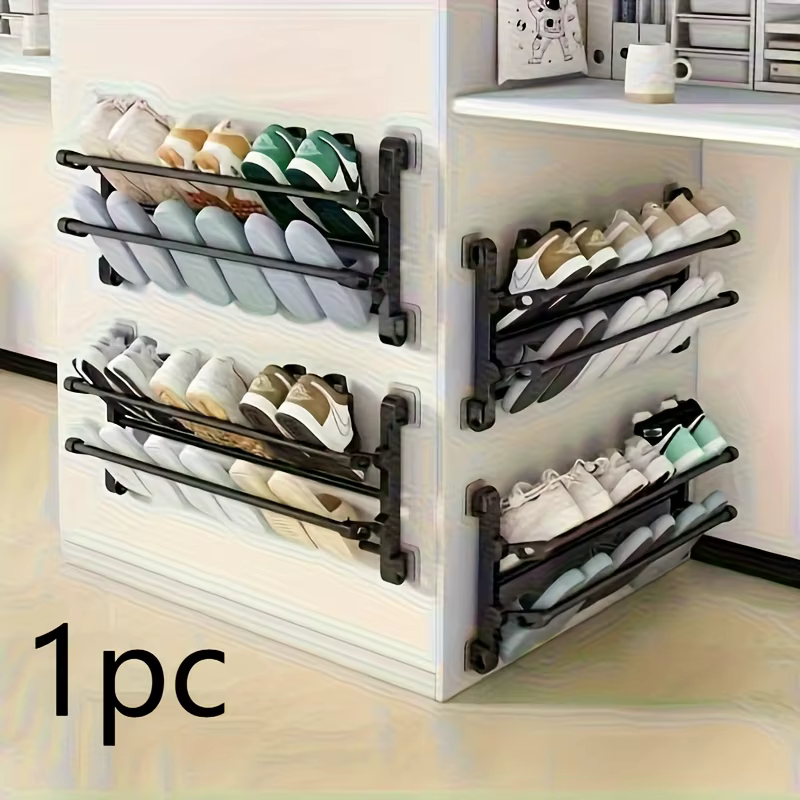 Nouvelle étagère à chaussures murale gain de place - Conception robuste multi-niveaux pour chaussure