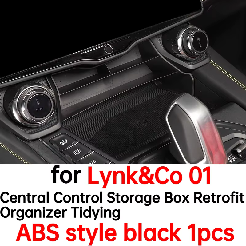 Boîte de rangement de commande centrale de voiture, organisateur de rénovation pour Lynk & Co 01, ac