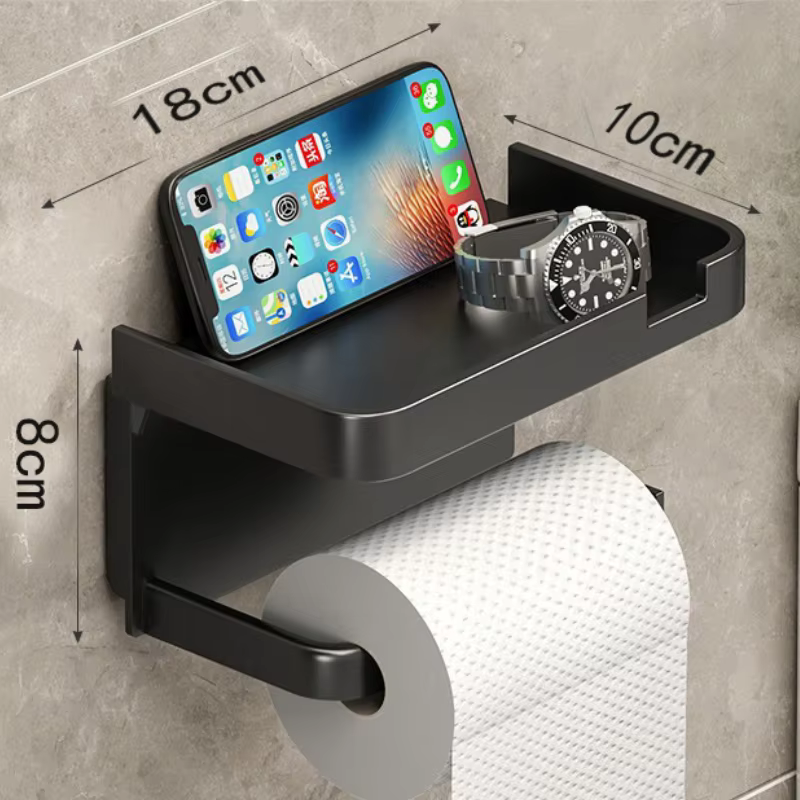 Support de rangement pour boîte à mouchoirs, porte-papier toilette mural pour salle de bain, support