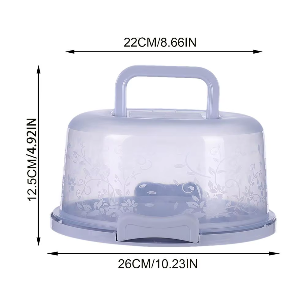 Boîte à gâteau en plastique avec poignée pliable, boîtes de rangement pour pâtisserie, conteneur à d