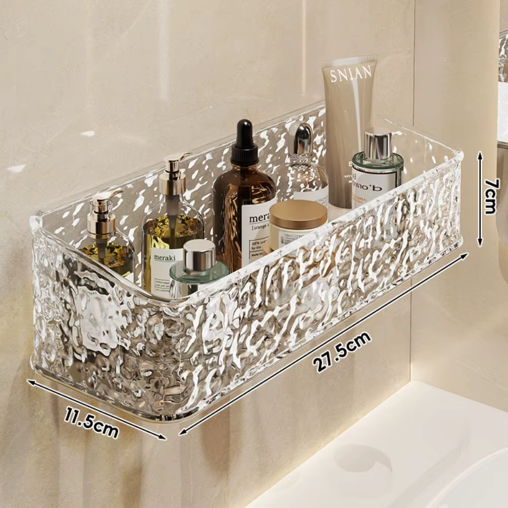 Étagères de salle de bain avec drainage inférieur, support mural sans perçage pour douche, organisat