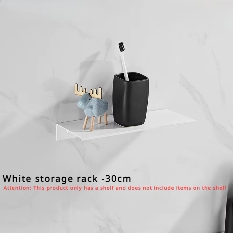 Étagère murale flottante minimaliste noire et blanche en aluminium, support de rangement mural pour 