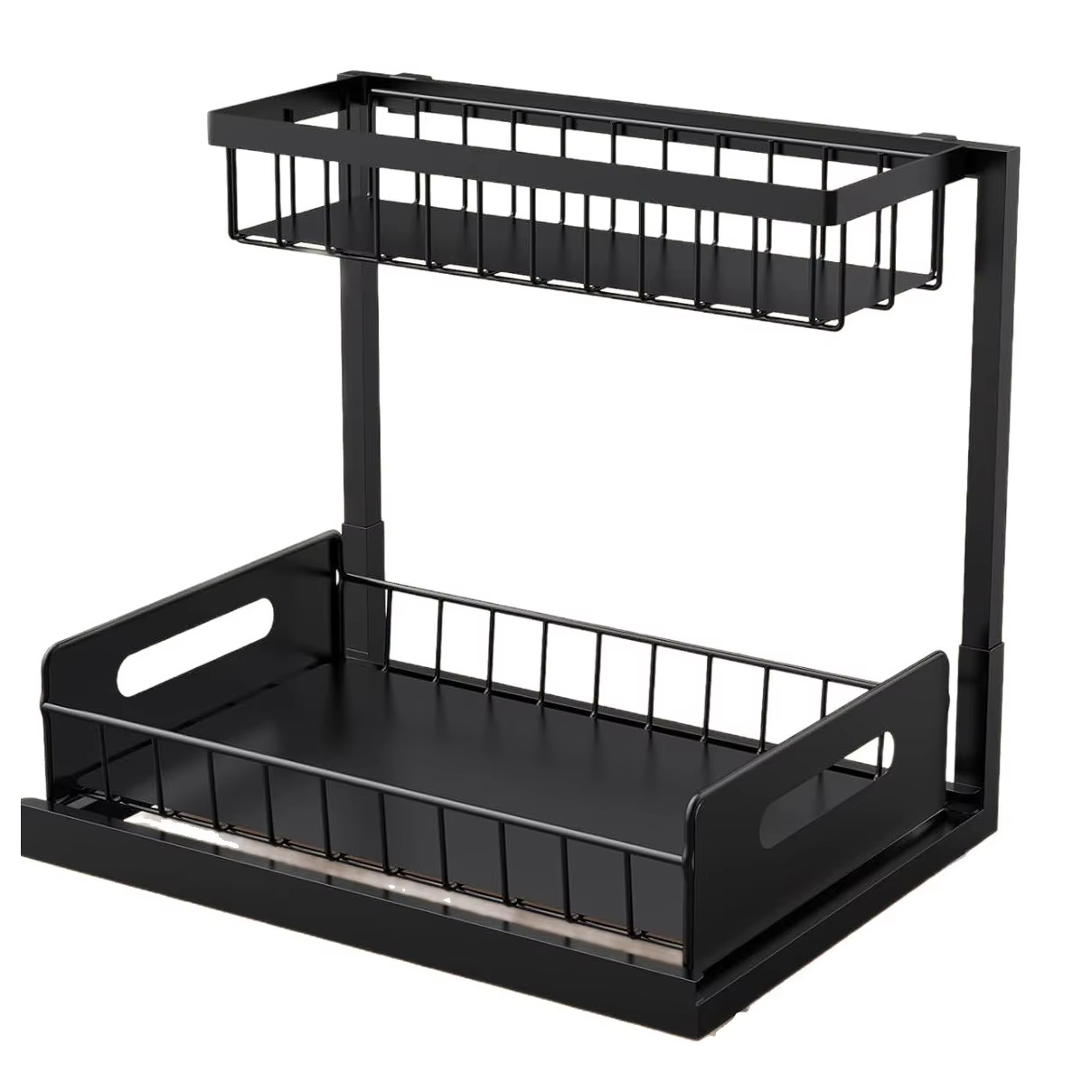 Organisateur de rangement sous l'évier, étagère coulissante à 2 niveaux pour armoire, étagères de ra