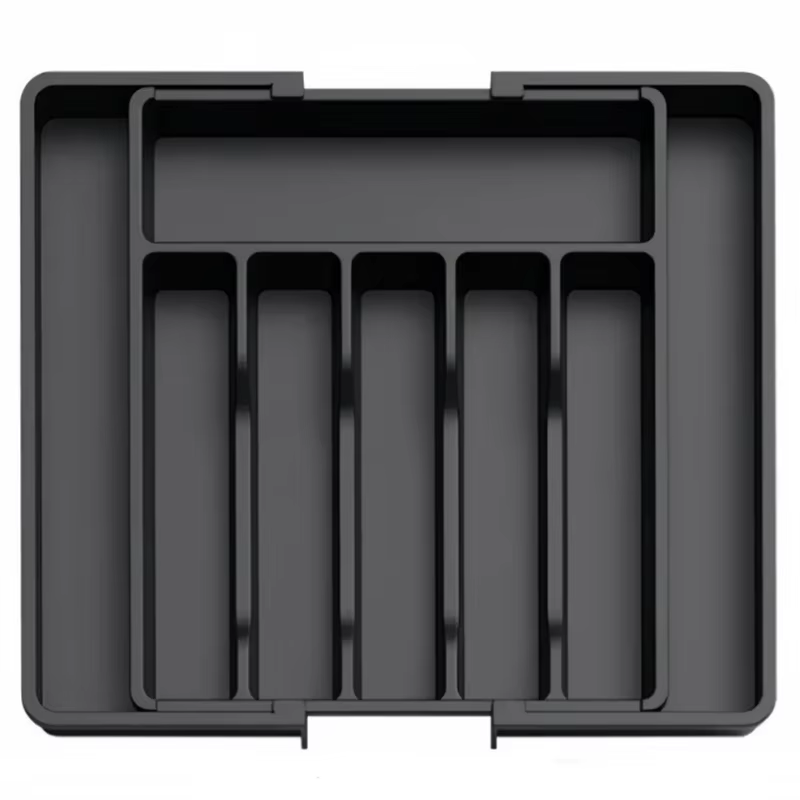 Organisateur de couverts, plateau de rangement réglable pour couverts, cuillère extensible, fourchet