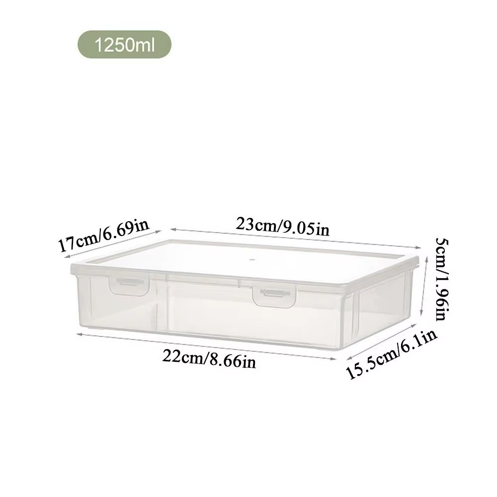 Boîte de rangement en plastique pour bureau, mallette de rangement en papier Transparent de grande c