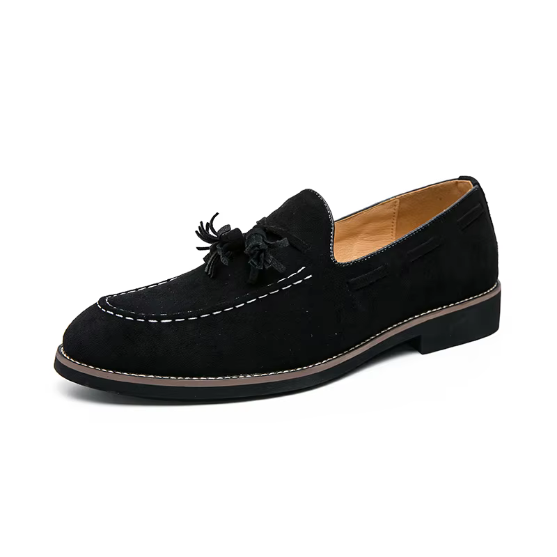 Mocassins en daim à bout pointu pour hommes, mocassins de marque italienne de qualité en plus de la 