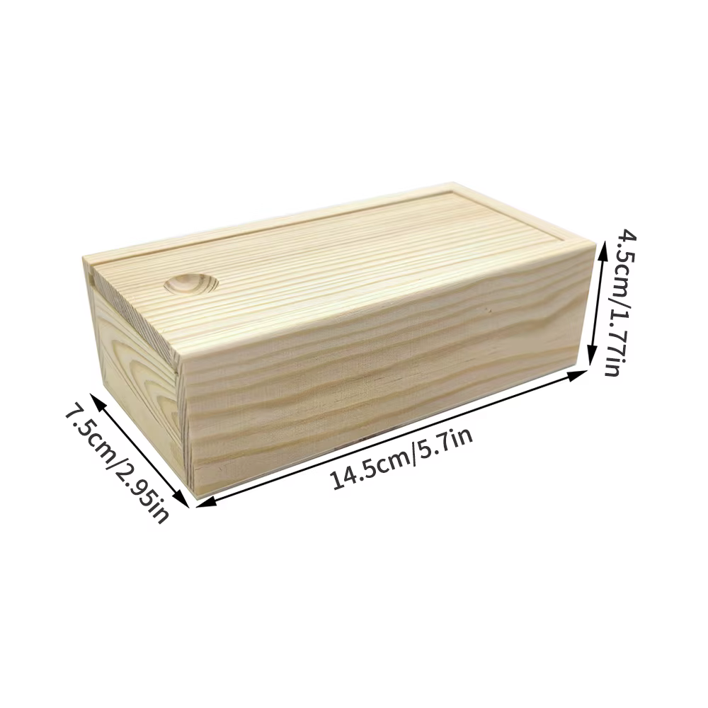Boîte à tirer en pin, couvercle coulissant, boîte en bois, boîte de rangement en bois, boîte en bois