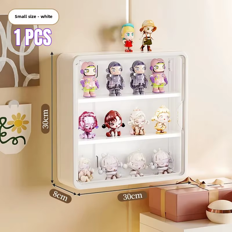 Boîte de rangement murale pour figurines d'action, présentoir magnétique à aspiration T1, boîte enne
