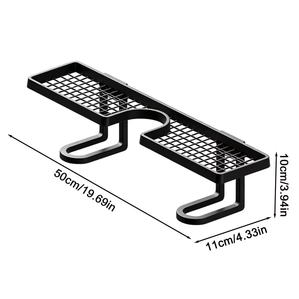 Étagère de salle de bain murale en U pour lavabo, support flottant au-dessus de l'évier, organisateu