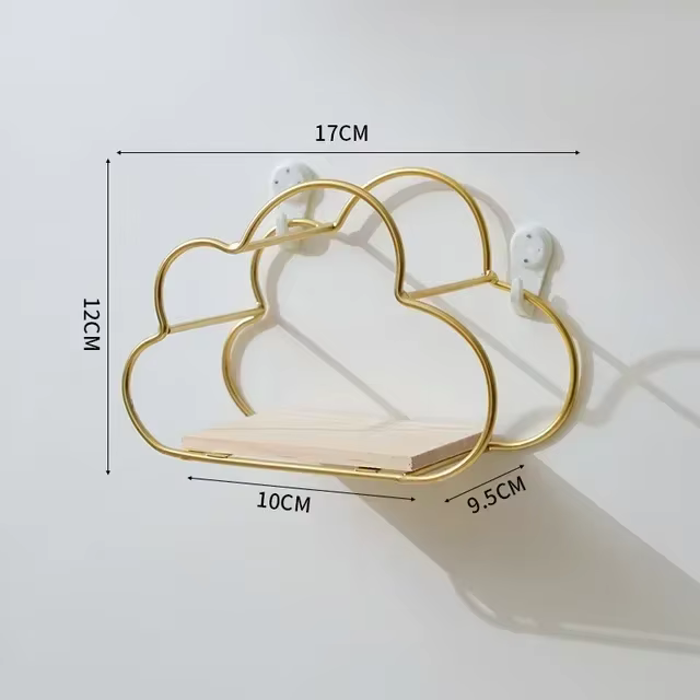 Étagère murale multifonctionnelle créative en fer et bois, style nordique, pour chambre d'enfant, dé