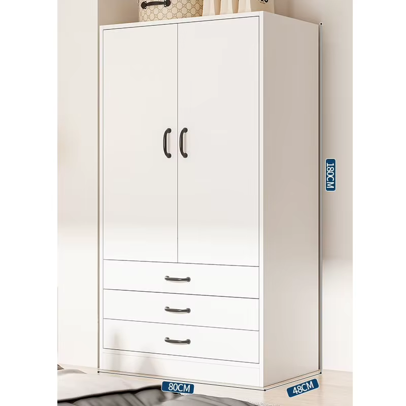 Armoire de chambre à coucher au design d'intérieur moderne, armoire de rangement en bois facile à in