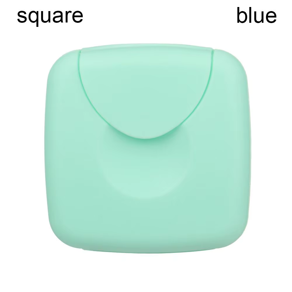 Boîte à tampons en plastique multicolore Macaron, boîte de rangement portable scellée avec couvercle