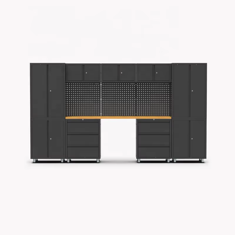 Armoire à outils mobile sur 4 roulettes verrouillables robustes avec 8 tiroirs et armoire à double p