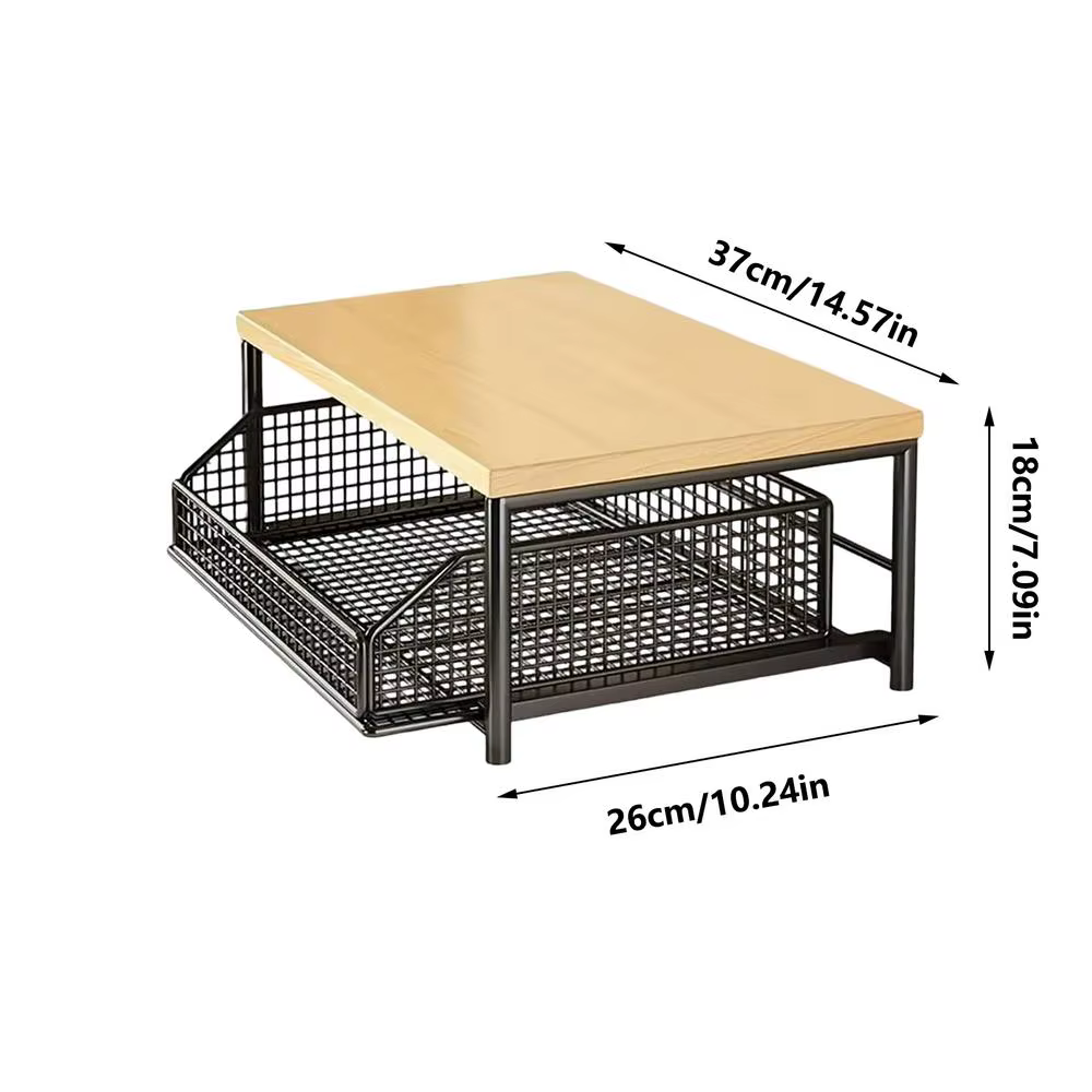 Étagère de rangement pour micro-ondes de cuisine, boîte de rangement, tiroir, économiseur d'espace,