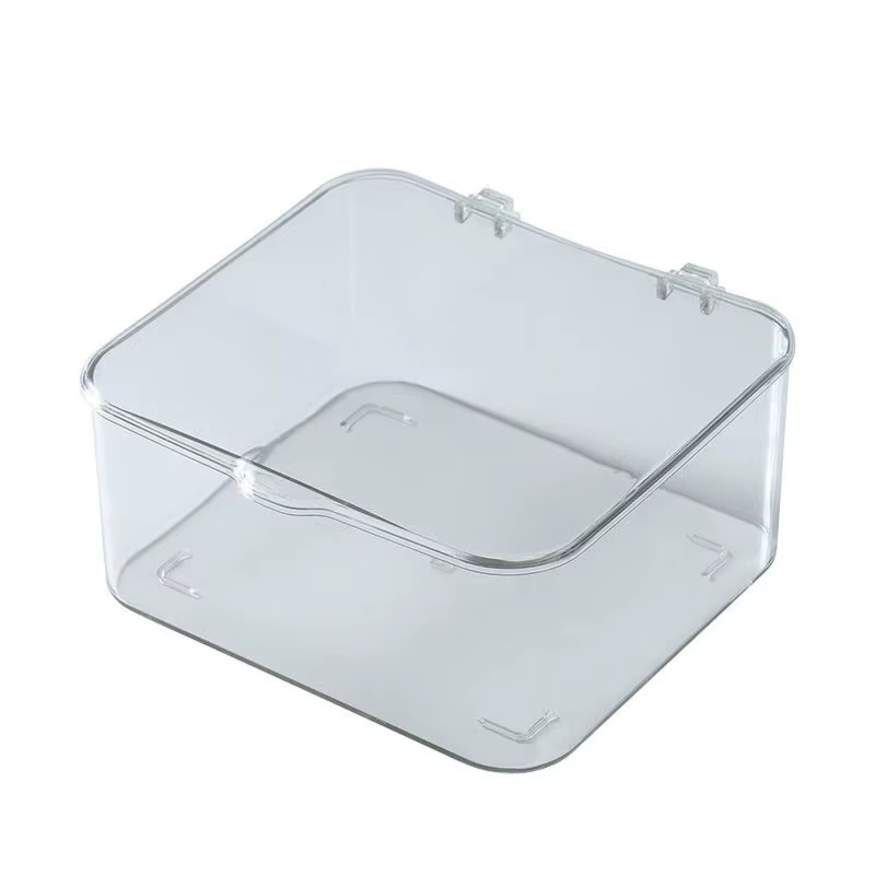 Boîtes de rangement en plastique empilables avec couvercles, organisateur transparent anti-poussière