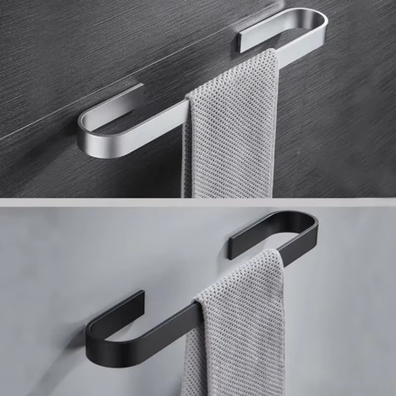 Porte-serviettes mural en aluminium, porte-serviettes T1, porte-serviettes, étagère de rangement, es