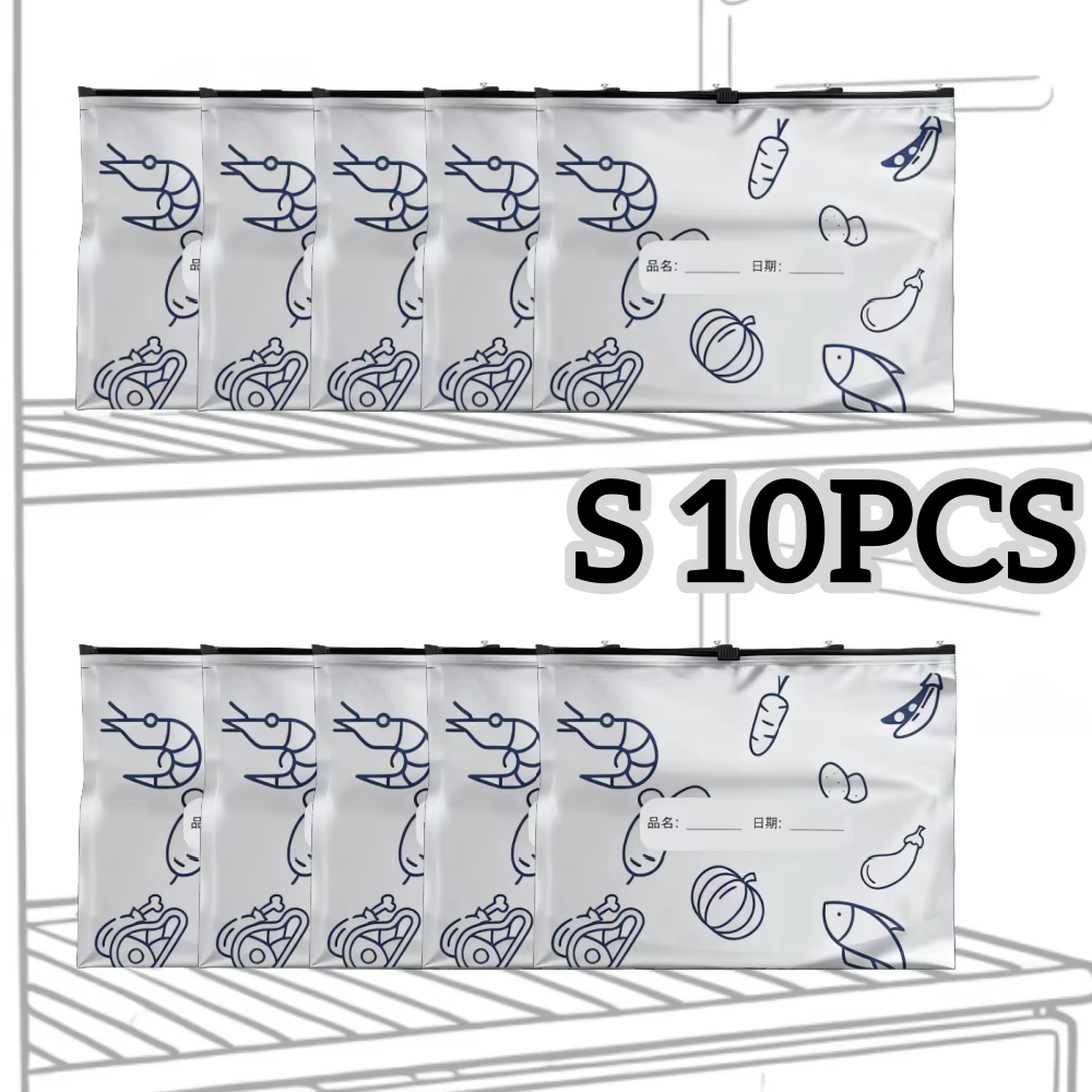 10/60 sacs de conservation en aluminium, hermétiques pour congélateur, organisateurs de rangement, e