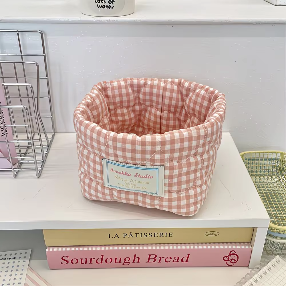 Paniers de rangement à motif en forme de cœur, paniers de rangement pliables en forme de seau, panie