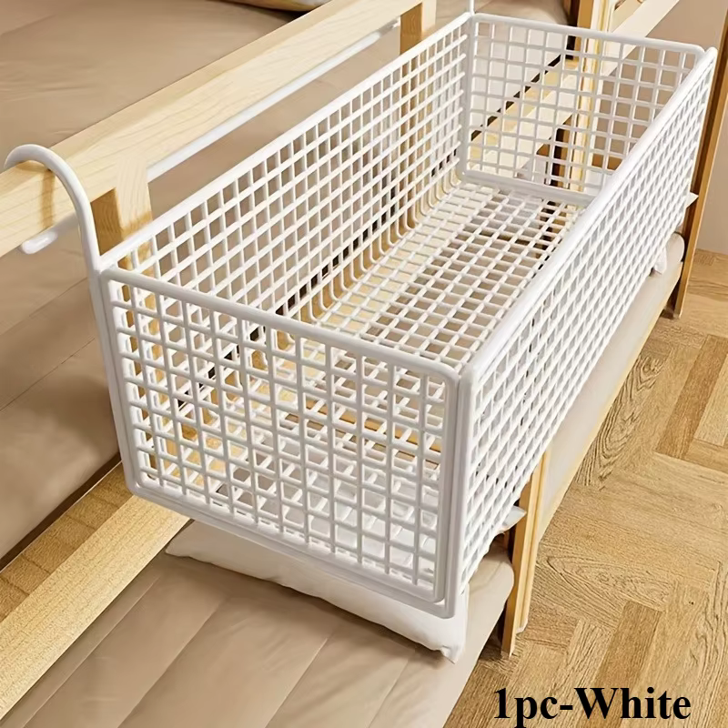 Support de rangement contemporain, organisateur en plastique polyvalent pour lits de dortoir, design