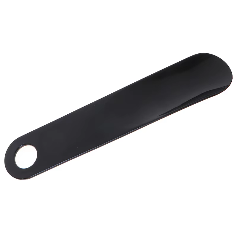 Chausse-pied en plastique noir portable et durable, 18,5 cm, chausse-pied professionnel pour une ins