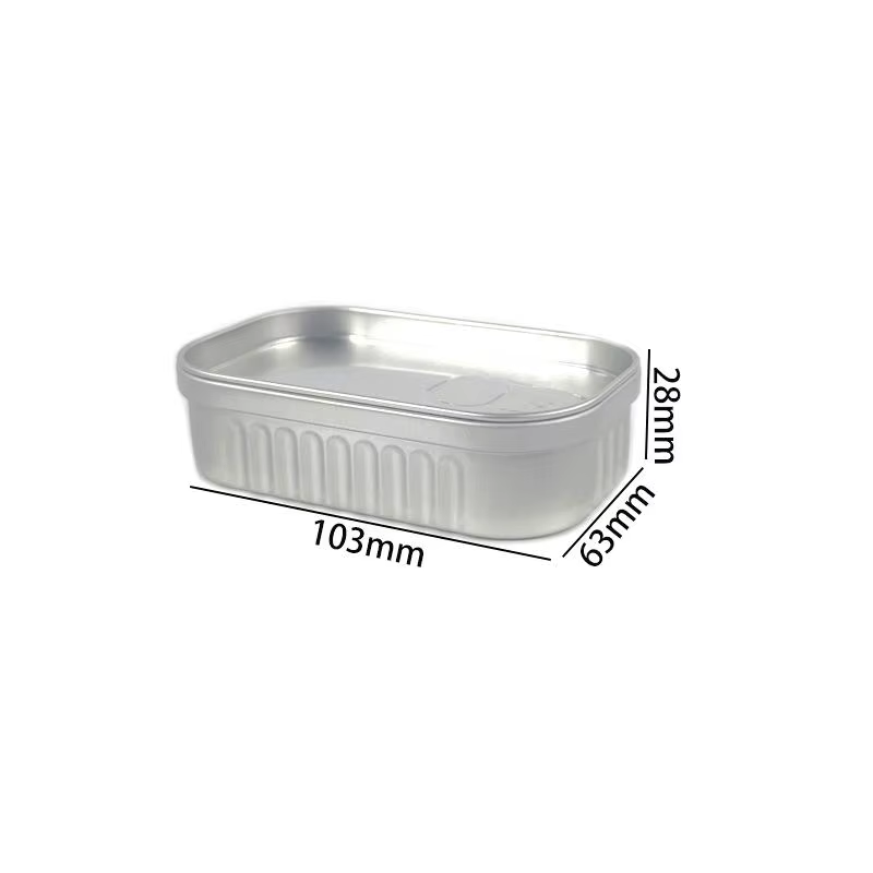 Boîte en fer blanc miniature créative en forme de boîte de conserve de sardines, boîte de rangement