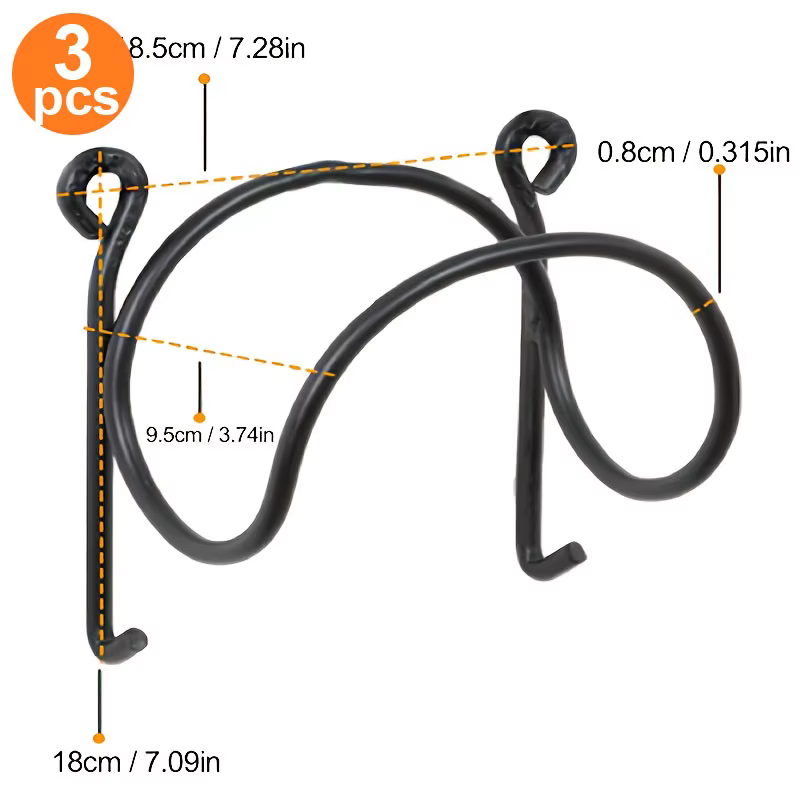 3 porte-serviettes muraux, supports à serviettes, rangements pour serviettes, porte-serviettes noirs