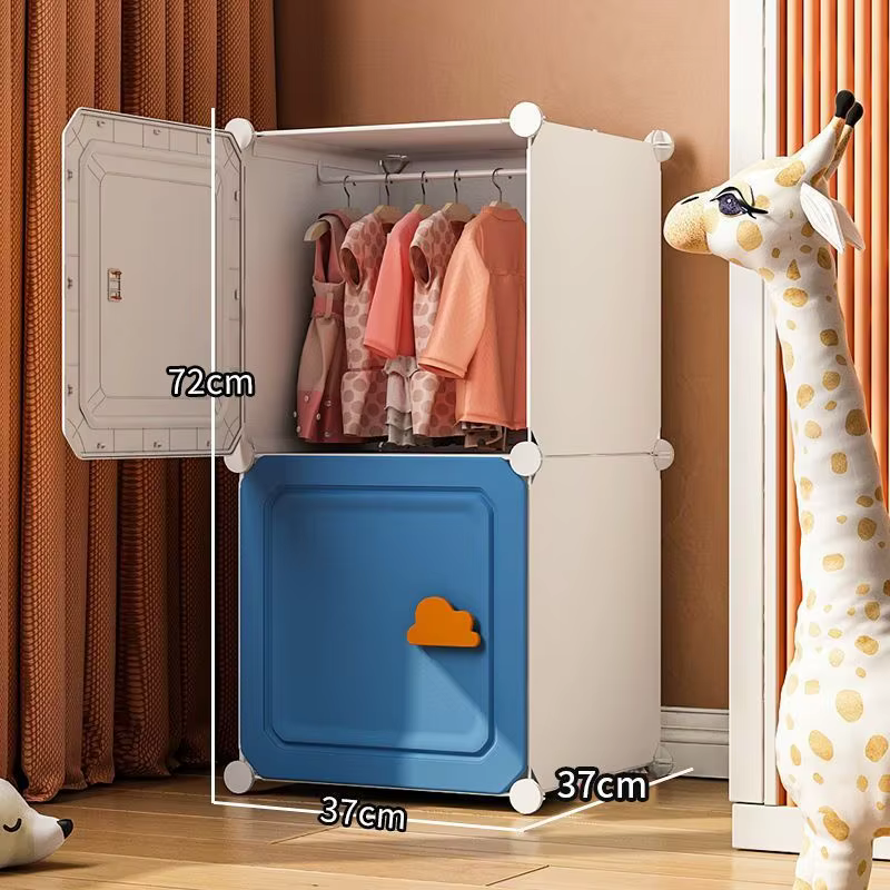 Armoires de rangement en plastique multicouches pliables, armoire domestique moderne, Psychpour enfa