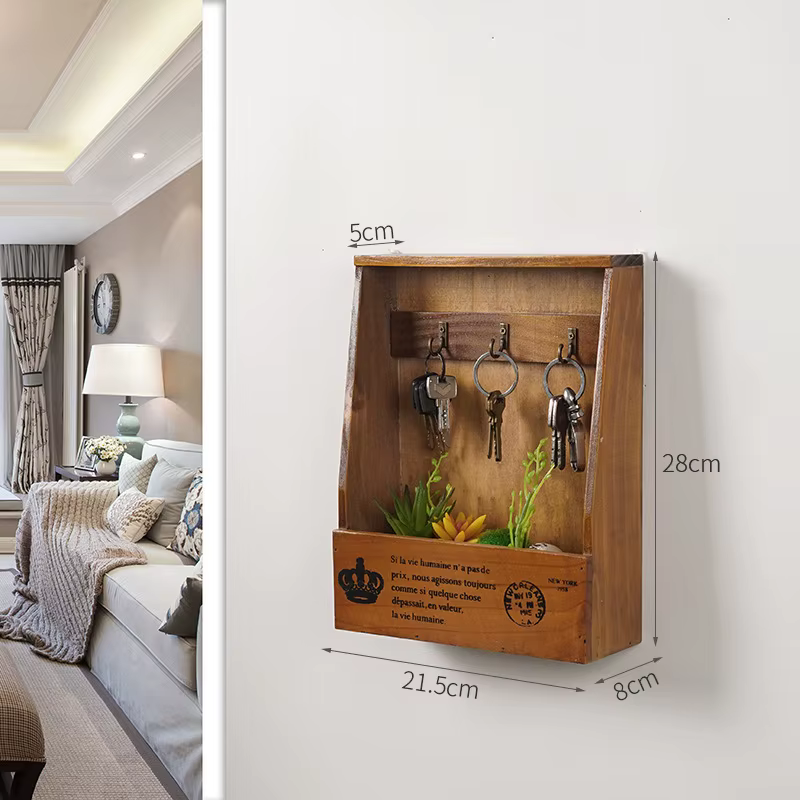 Boîte de rangement murale pour clés, porte, salon, décoration de la maison, ornements de foyer