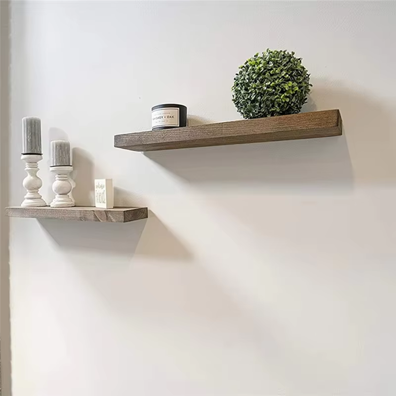 AFOURT-Étagère murale en bois pour balcon, salle de bain et salon-cloison peu encombrante et rangeme