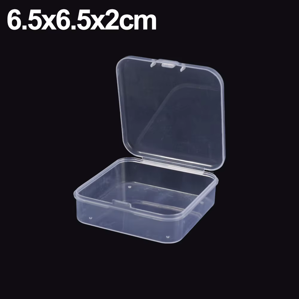 20/1x récipients en plastique, petite boîte de rangement transparente avec couvercle à charnière pou