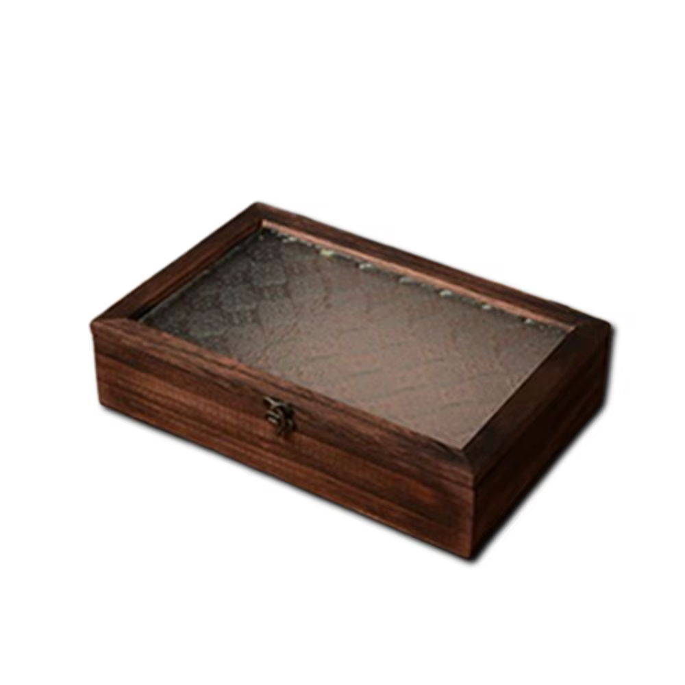 Boîte de rangement en bois Vintage, boîte à bijoux décorative en forme de fleur de pommier, couvercl