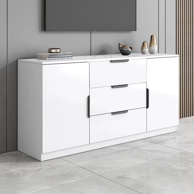 Meubles de salon de qualité supérieure : Armoires de rangement créatives crème, vitrine moderne, meu